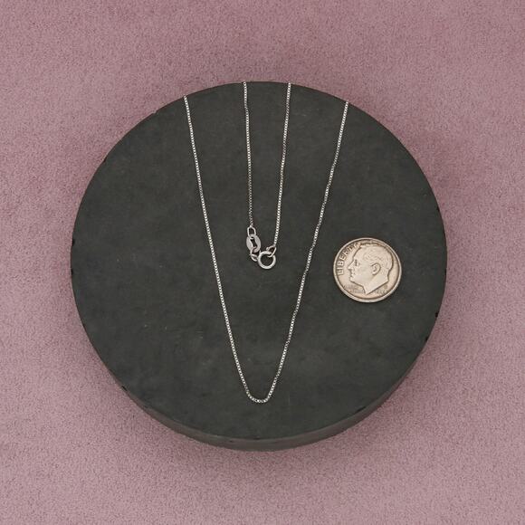 ⚡️reserved⚡️ sterling silver 1mm box chain necklace size 18in - Picture 2 of 3